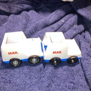 Fisher Price Little People Mail Truck 1986 Lot Of‎ 2, Vintage Toy Collectibles